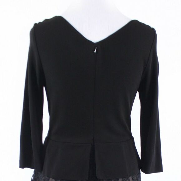 Black lace KEVAN HALL 1/2 sleeve peplum dress 10 - Picture 8 of 8
